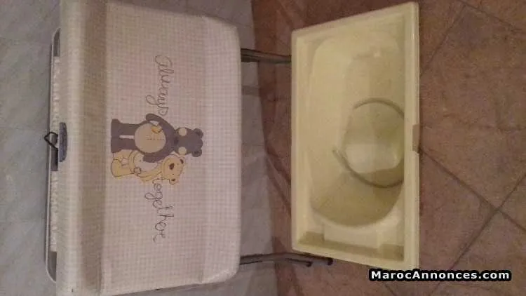 Baignoire bebe table a langer - وجدة (3)