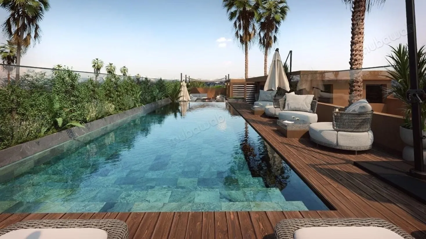 Studio de haut standing avec piscine au rooftop - مراكش (2)