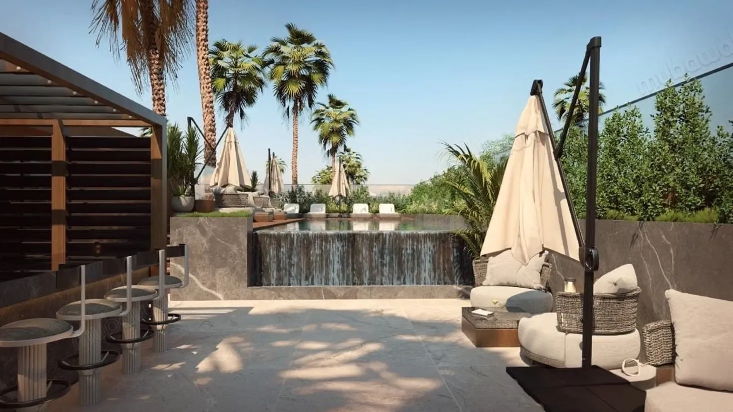Studio de haut standing avec piscine au rooftop - مراكش (3)