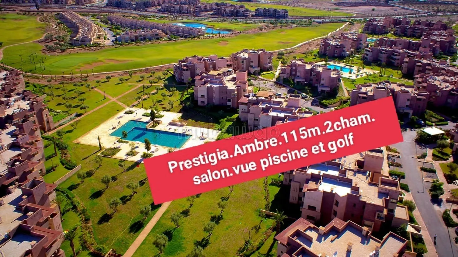 Appartement 115m, 2chambres, salon vue piscine - مراكش