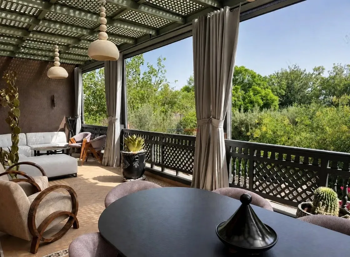 Appartement rénové avec vaste terrasse Palmeraie - مراكش (3)