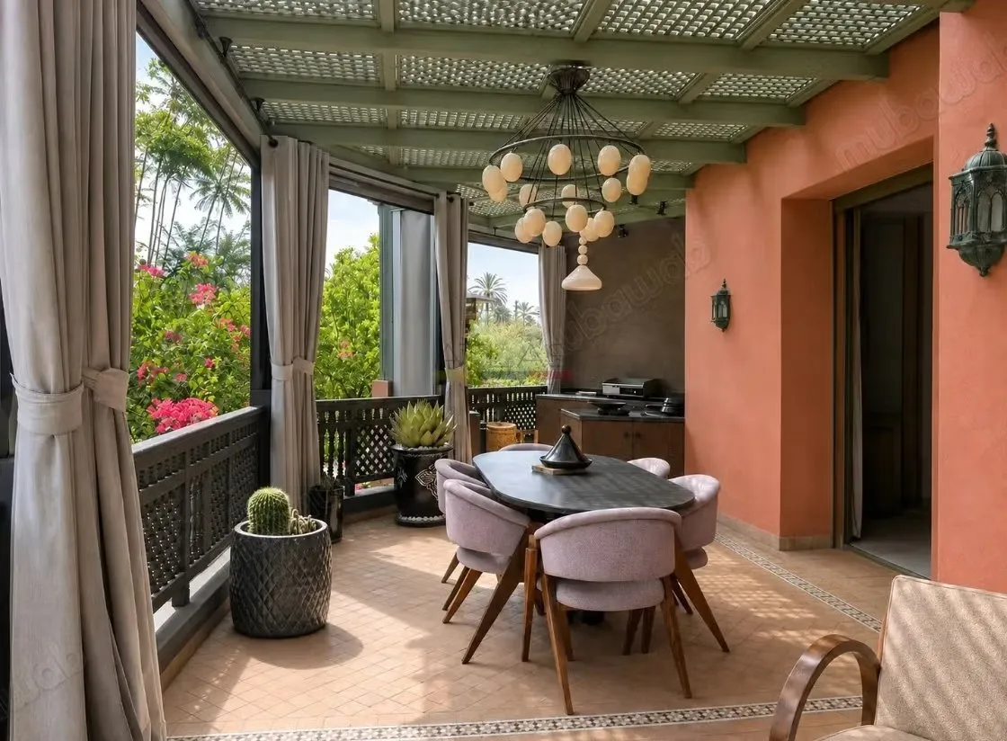 Appartement rénové avec vaste terrasse Palmeraie - مراكش (2)