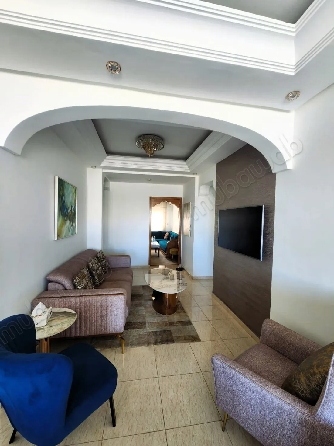 Appart 3ch salon Luxe 107m2 
Val Fleury 
Ss Vis àVis - الدار البيضاء (2)