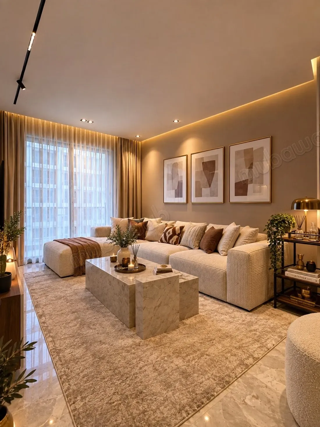 Appartement à louer à Malabata. 3 grandes pièces. Meublé - طنجة