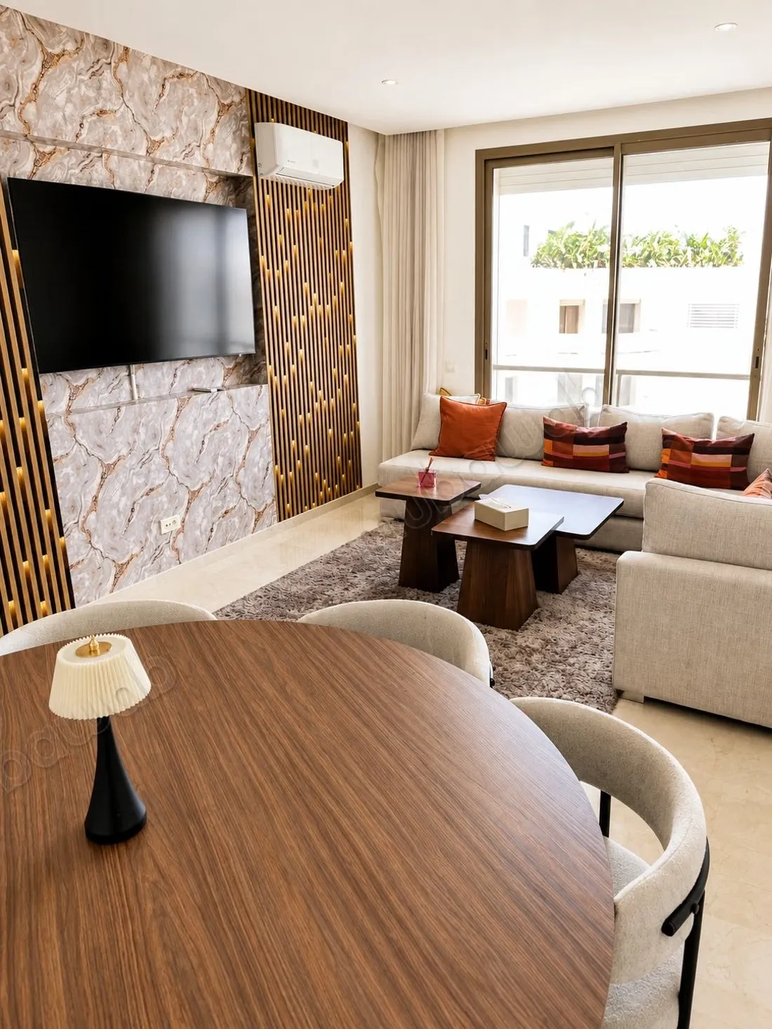 Appartement meublé à louer longue durée vue mer& piscine - الدار البيضاء
