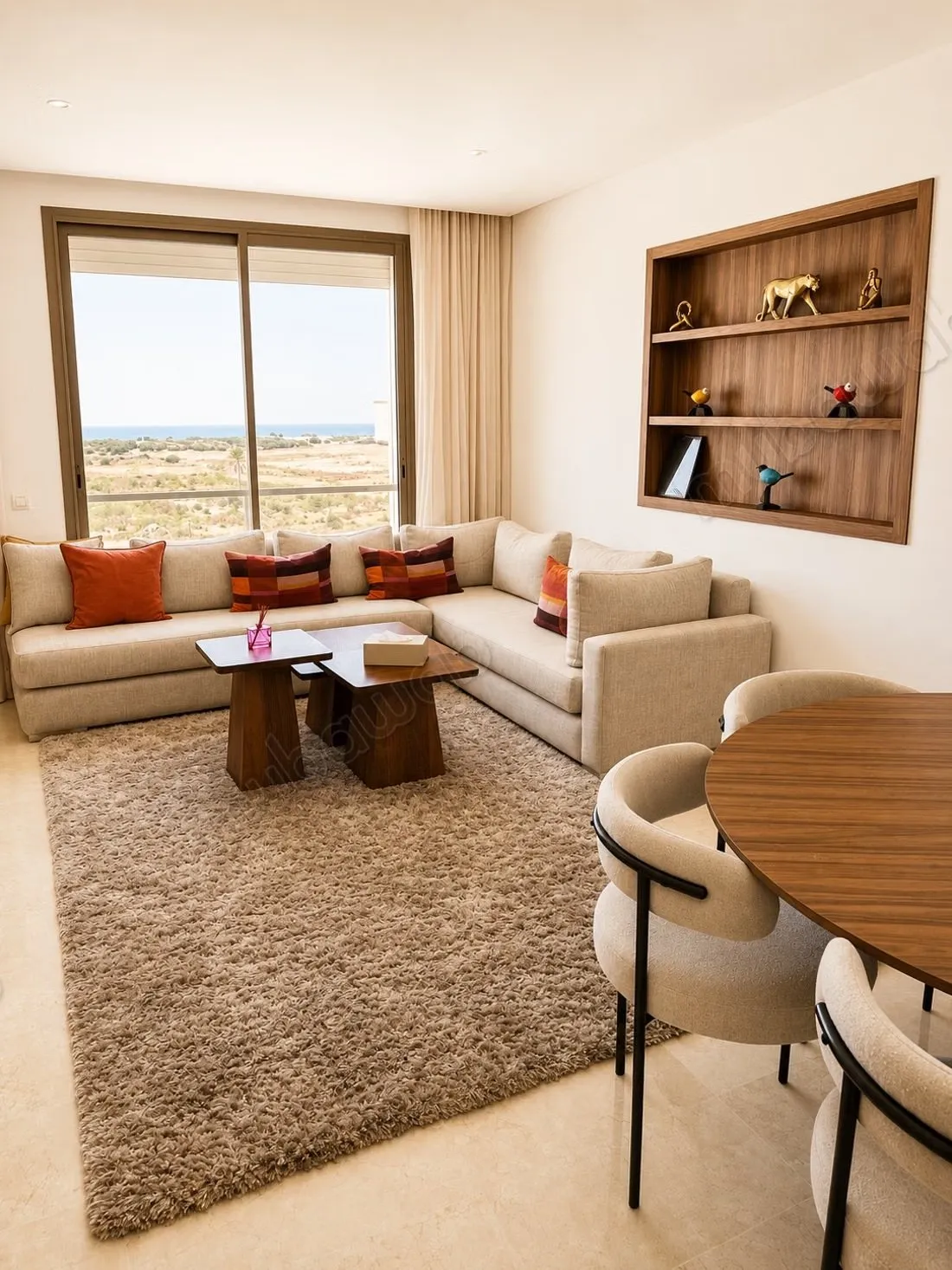 Appartement meublé à louer longue durée vue mer& piscine - الدار البيضاء (3)