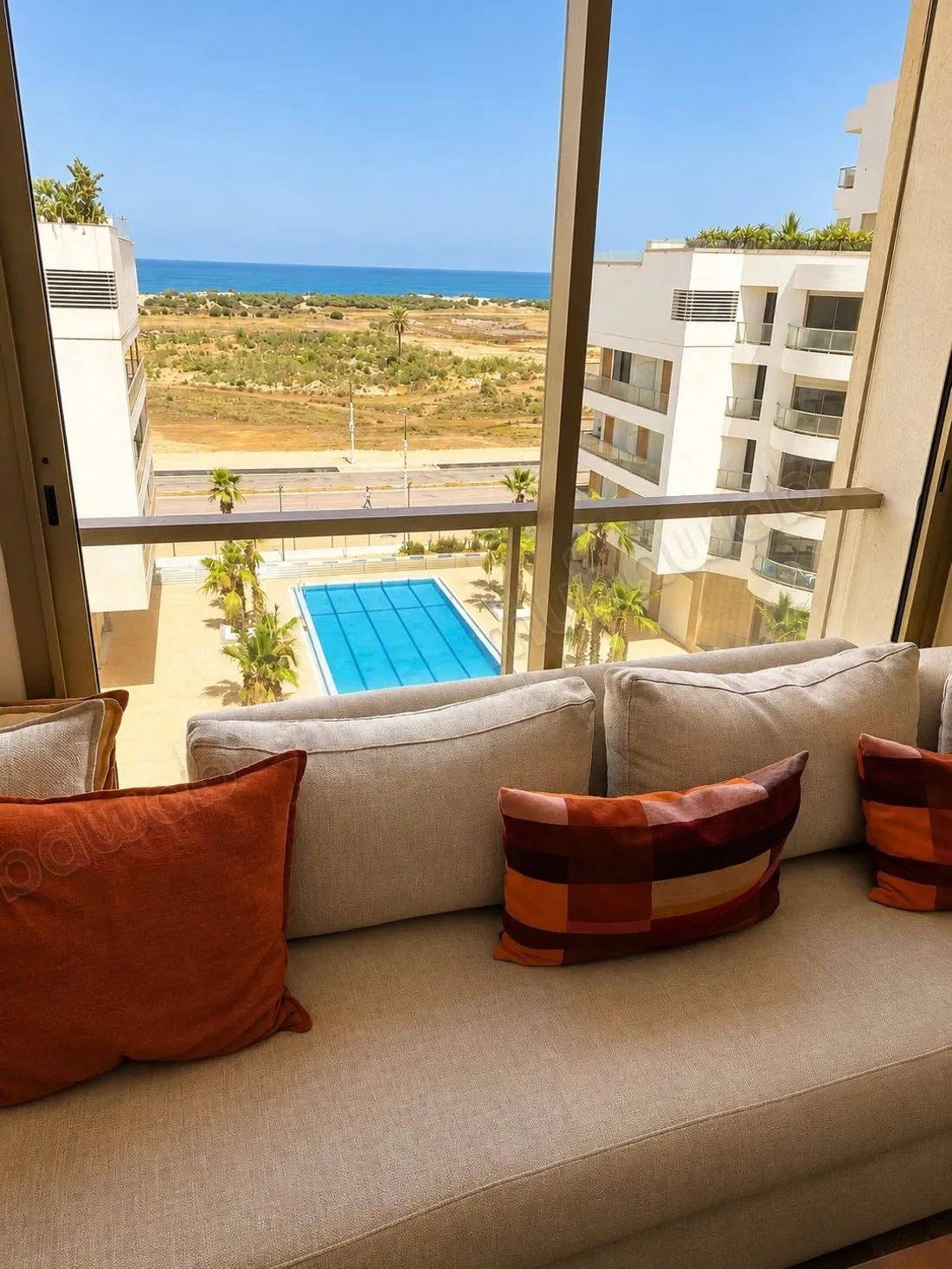 Appartement meublé à louer longue durée vue mer& piscine - الدار البيضاء (2)