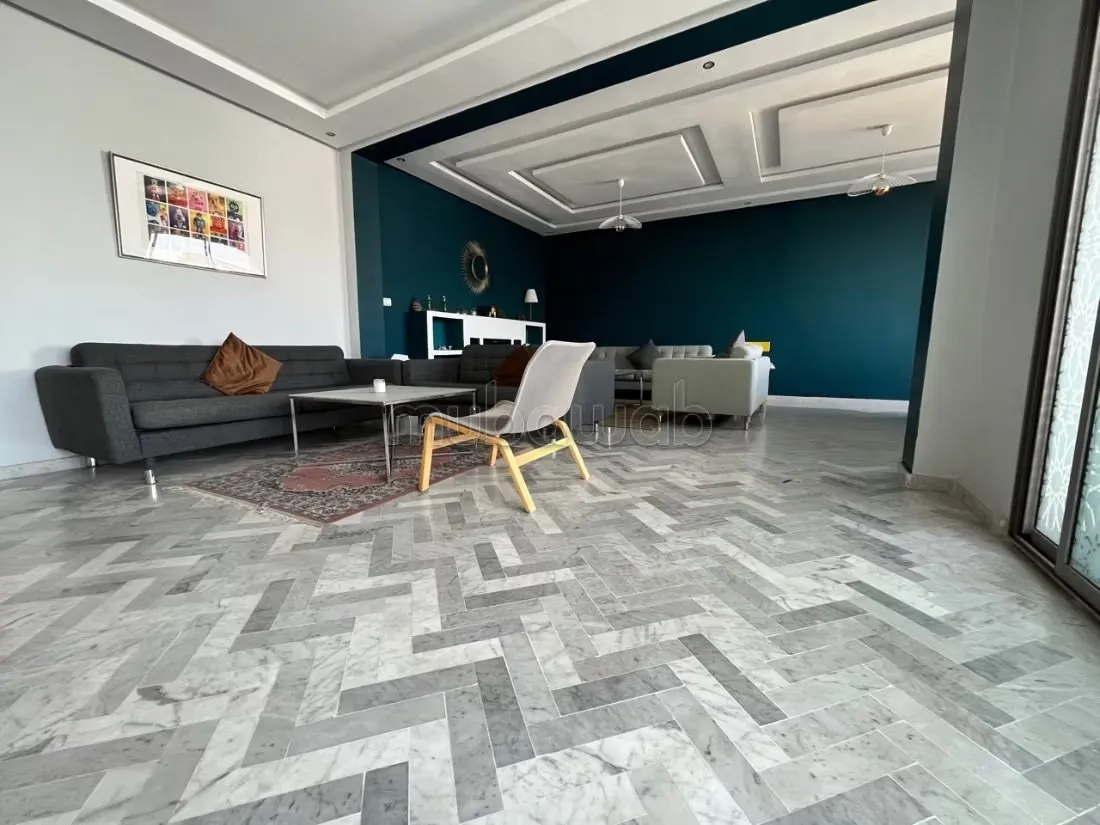 Vue panoramique terrasse appart moderne sur Bd Anfa - الدار البيضاء