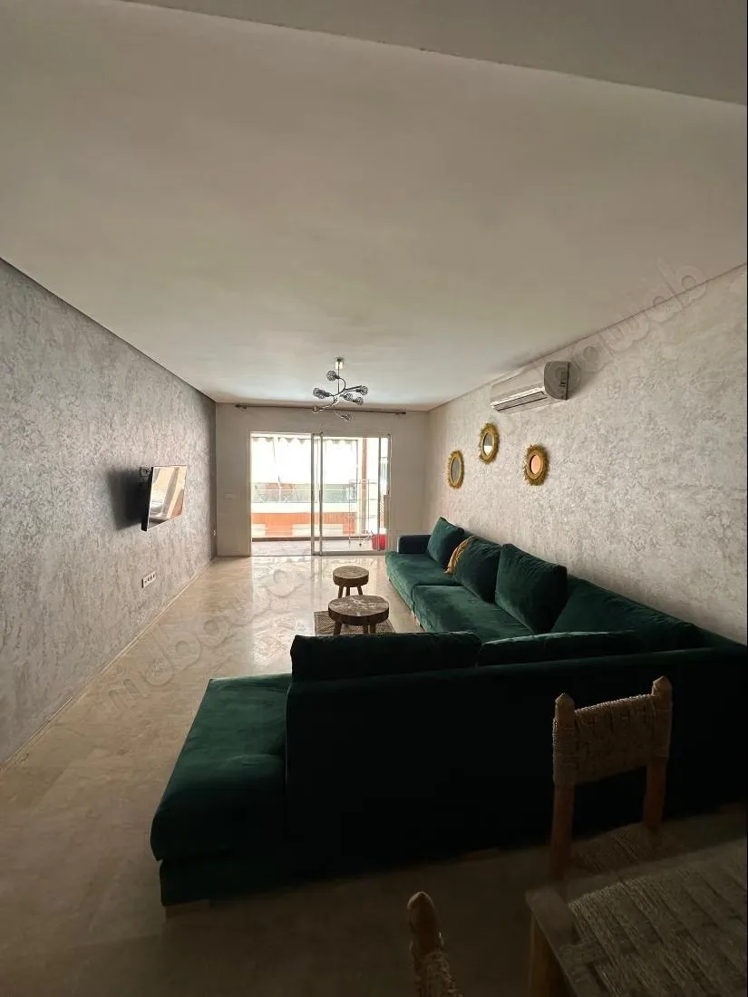 Louez cet appartement à Guéliz. Surface totale 76 m². Meublé - مراكش