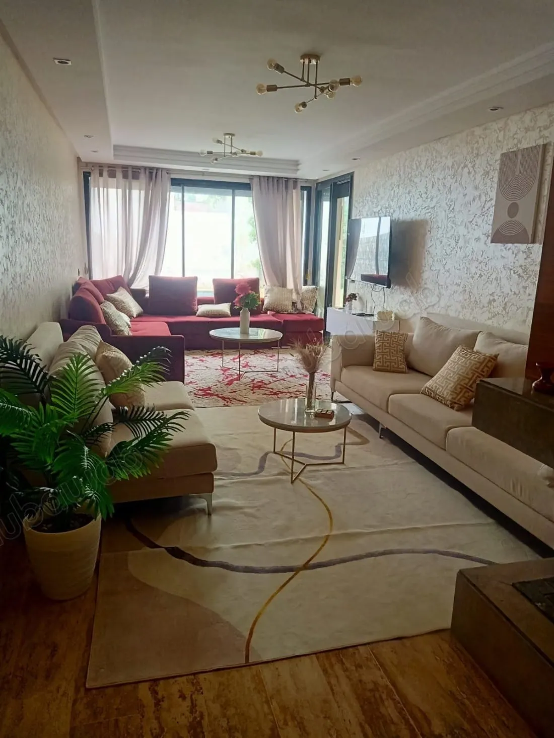À louer appartement meublé avec piscine et jardin - دار بوعزة (3)