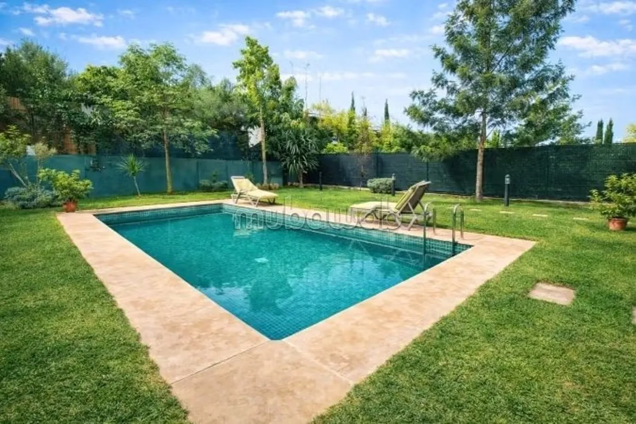 Superbe rez de jardin meublé avec piscine et jardin privé - بوسكورة (2)