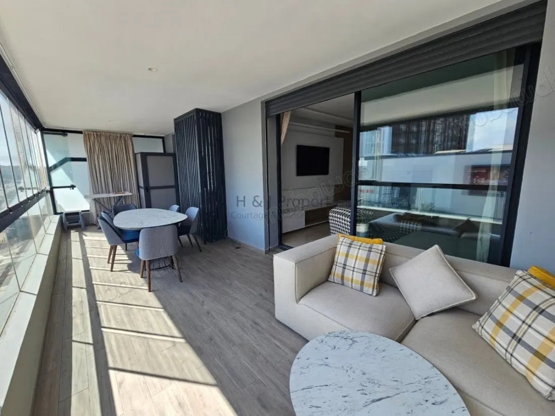 T2 meublé 84m² grande terrasse rés. Sécurisée - الدار البيضاء