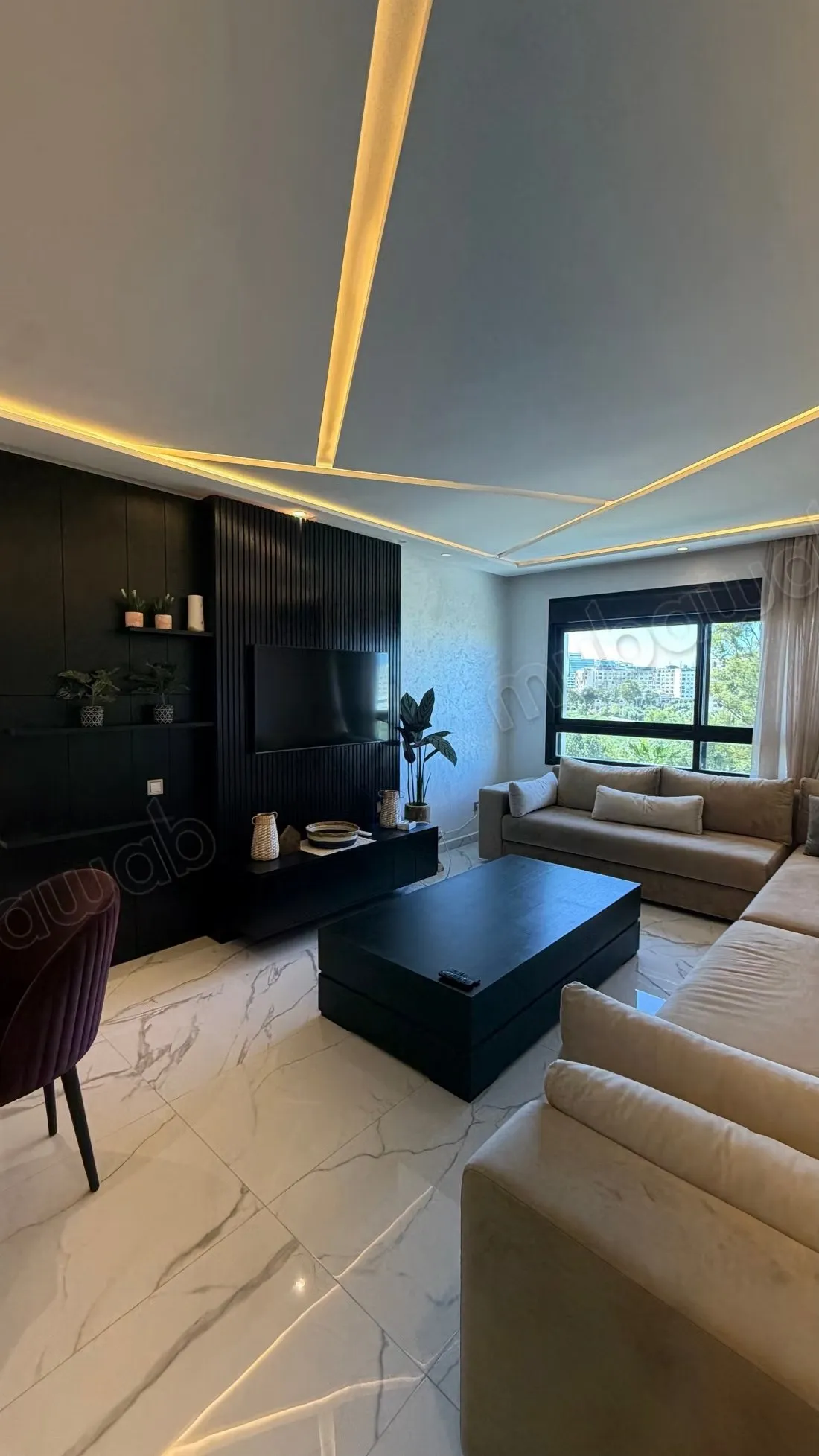A LOUER: Superbe appartement ensoleillé avec piscine - طنجة (2)