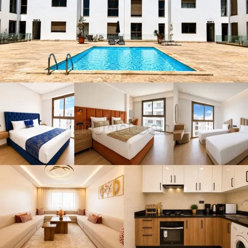 Appartement de luxe de trois chambres à louer à la journée - أكادير