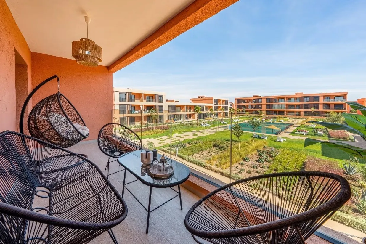 Appartement meublé à vendre – Vue piscine - مراكش
