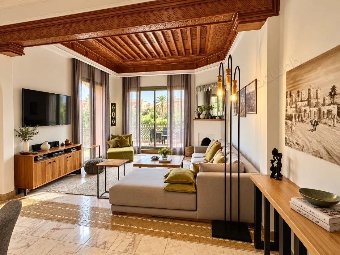Appartement étage 3 chs terrasses - مراكش