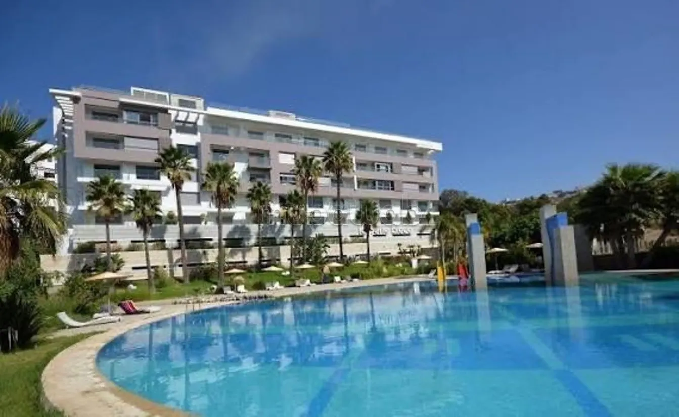 Appartment à louer avec piscine la perle bleu - طنجة