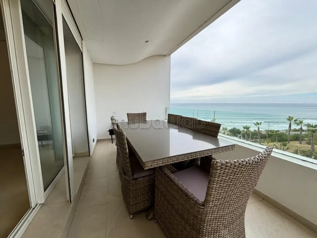 Appartement meublé avec pescine vue sur mer Mnar Tanger - طنجة