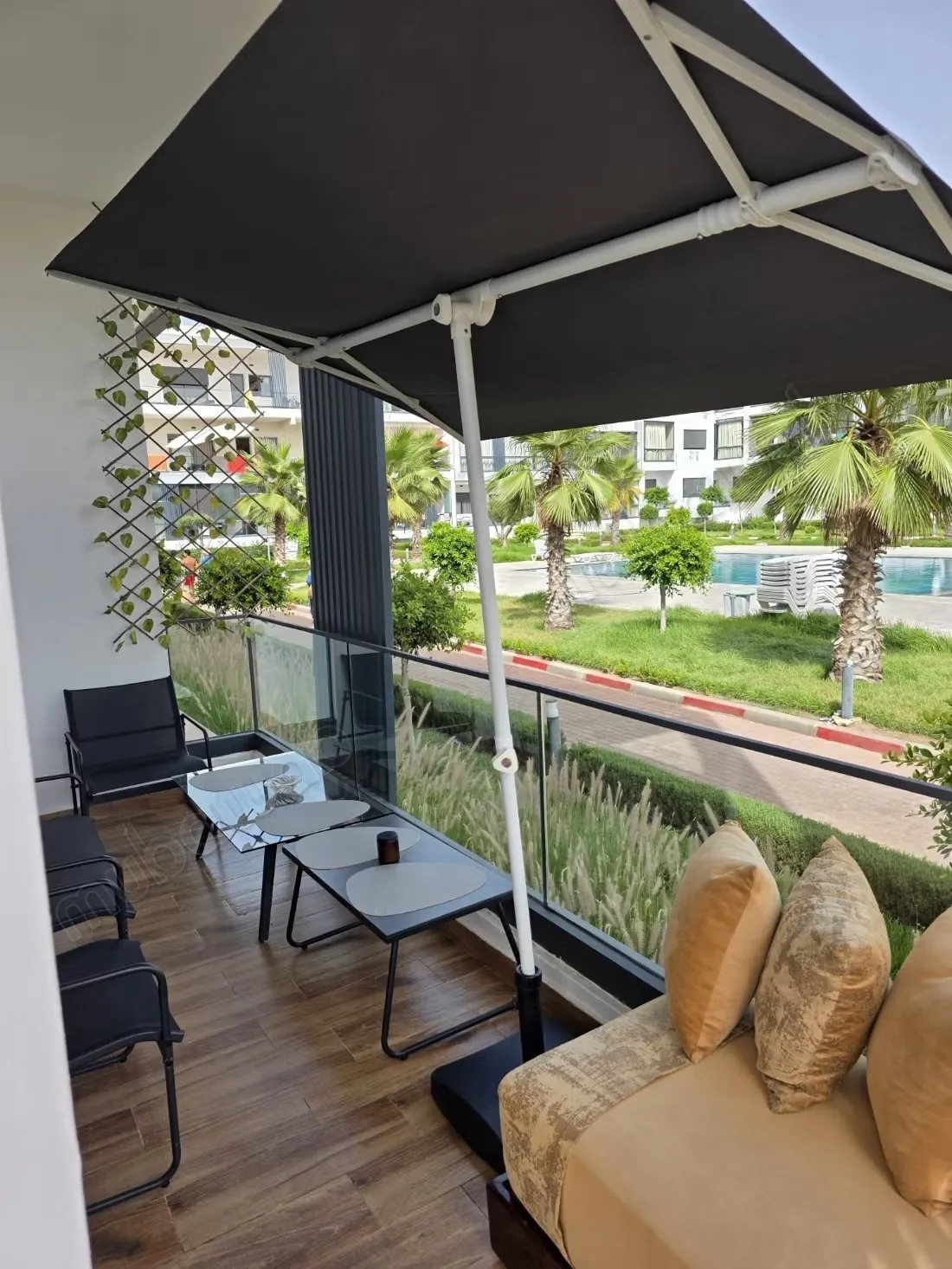 Bel appart meuble mansoria 8300 dh rdc - المنصورية (2)