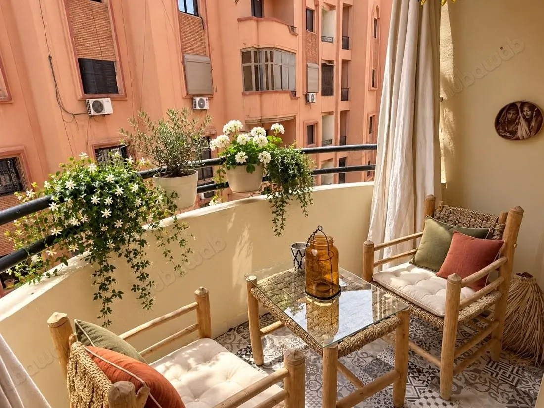 Moderne appartement meublé à louer à Sidi Abbad - مراكش