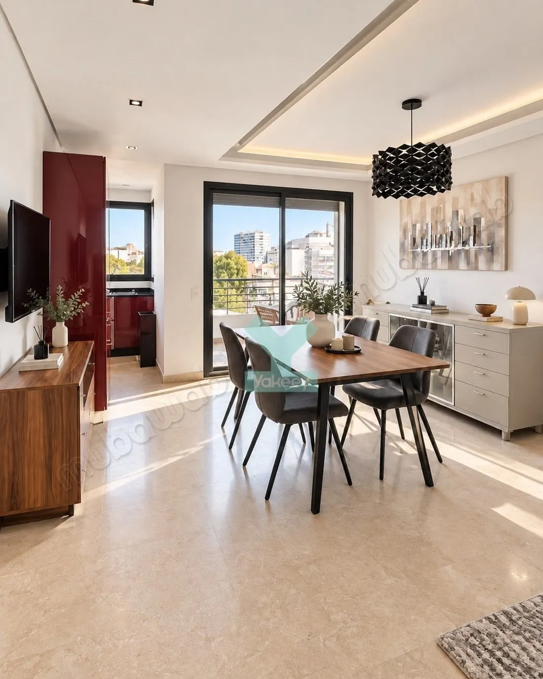 Beau 2 chambres avec terrasse vue panoramique - الدار البيضاء
