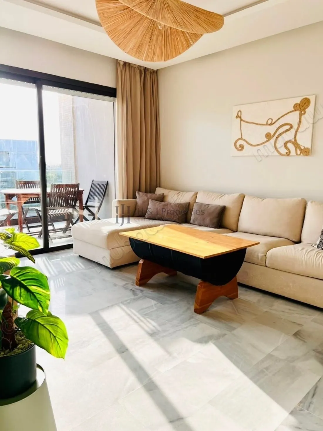 T3 90m² 2 chambres residence piscine - دار بوعزة (3)