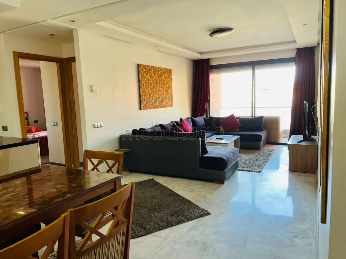 Appartements à louer à Guéliz. Surface totale 90 m². Parking... - مراكش