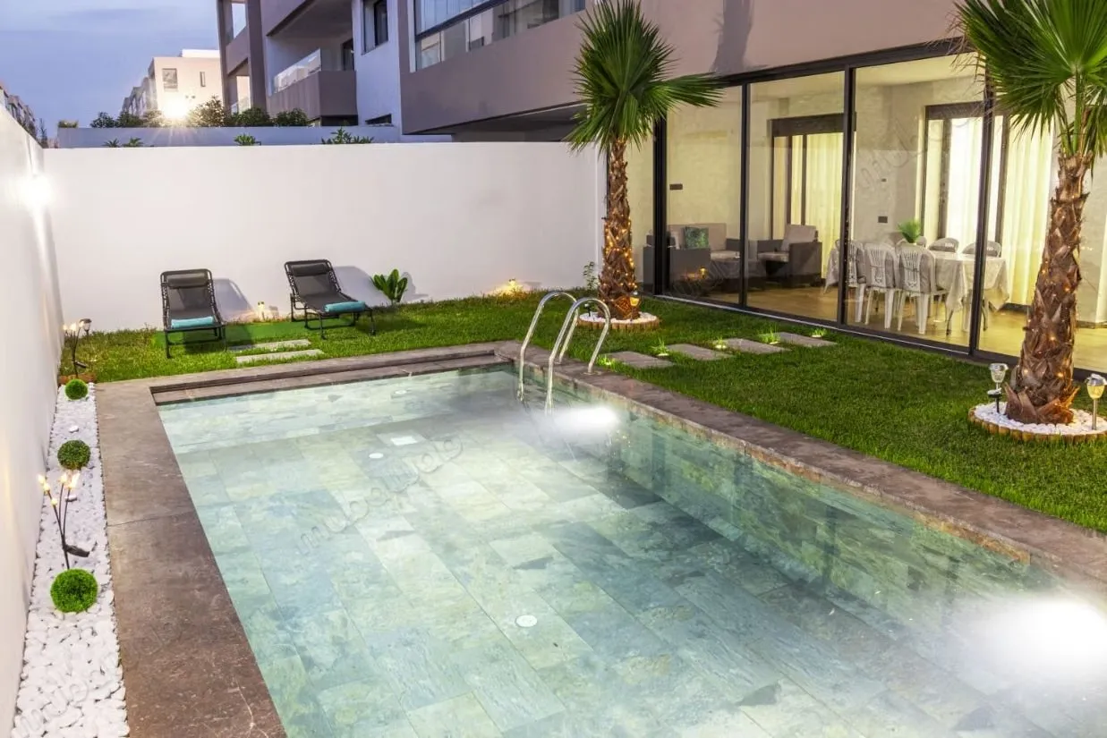 Appartements à louer à Dar Bouazza. 2 pièces. Climatisation... - دار بوعزة