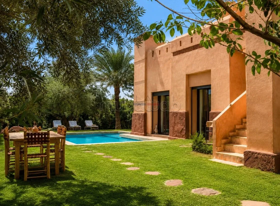 Villa meublée avec piscine privée - مراكش (2)