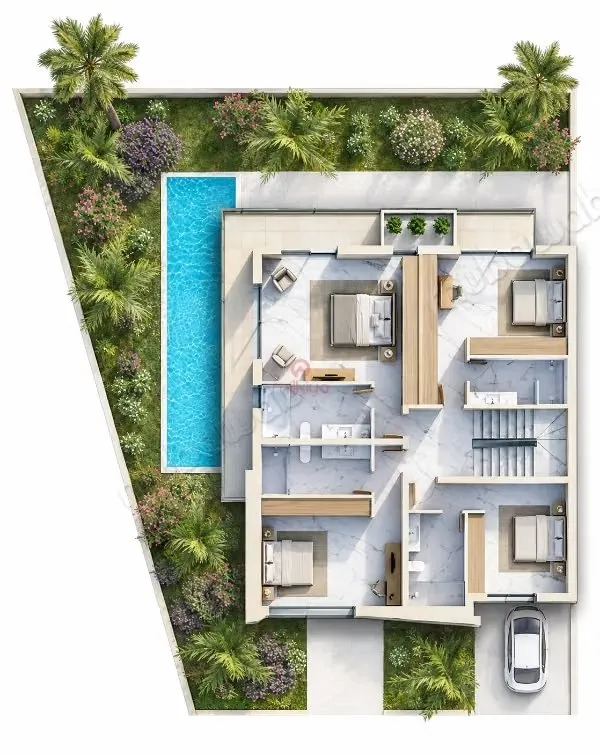 Vente Villa à route de tahanaoute - مراكش (3)