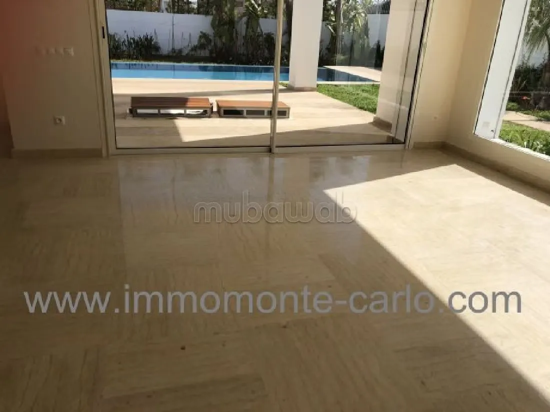A louer Villa haut standing neuve avec piscine - الرباط (2)