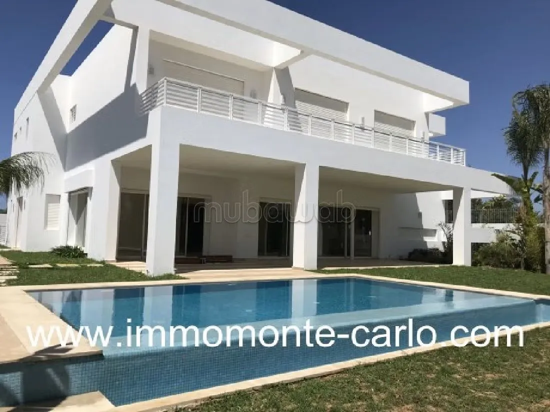 A louer Villa haut standing neuve avec piscine - الرباط