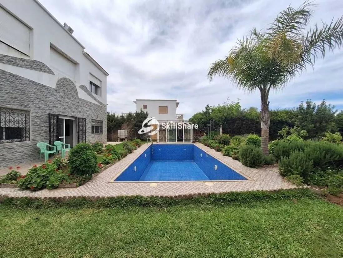 Villa avec piscine sur terrain 1000 m² - Lamharza Essahel (3)