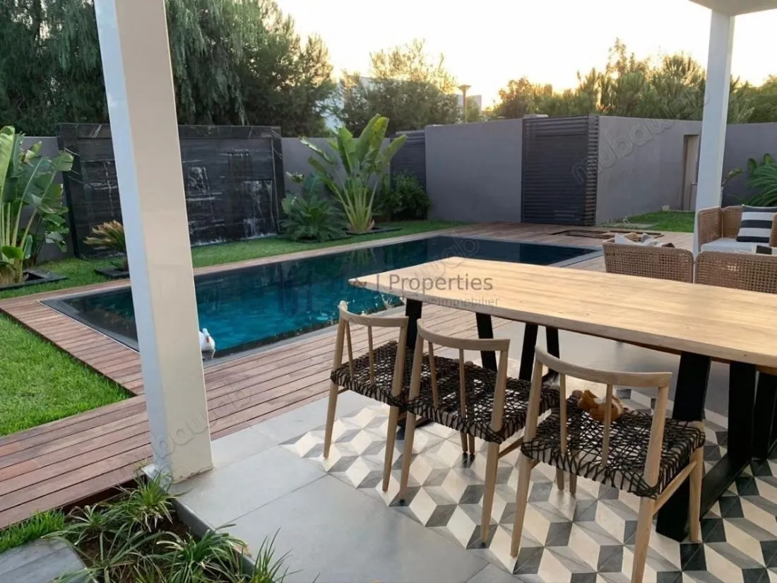 Villa jumelée t5 meublée 580m² – rés. Piscine - بوسكورة (2)