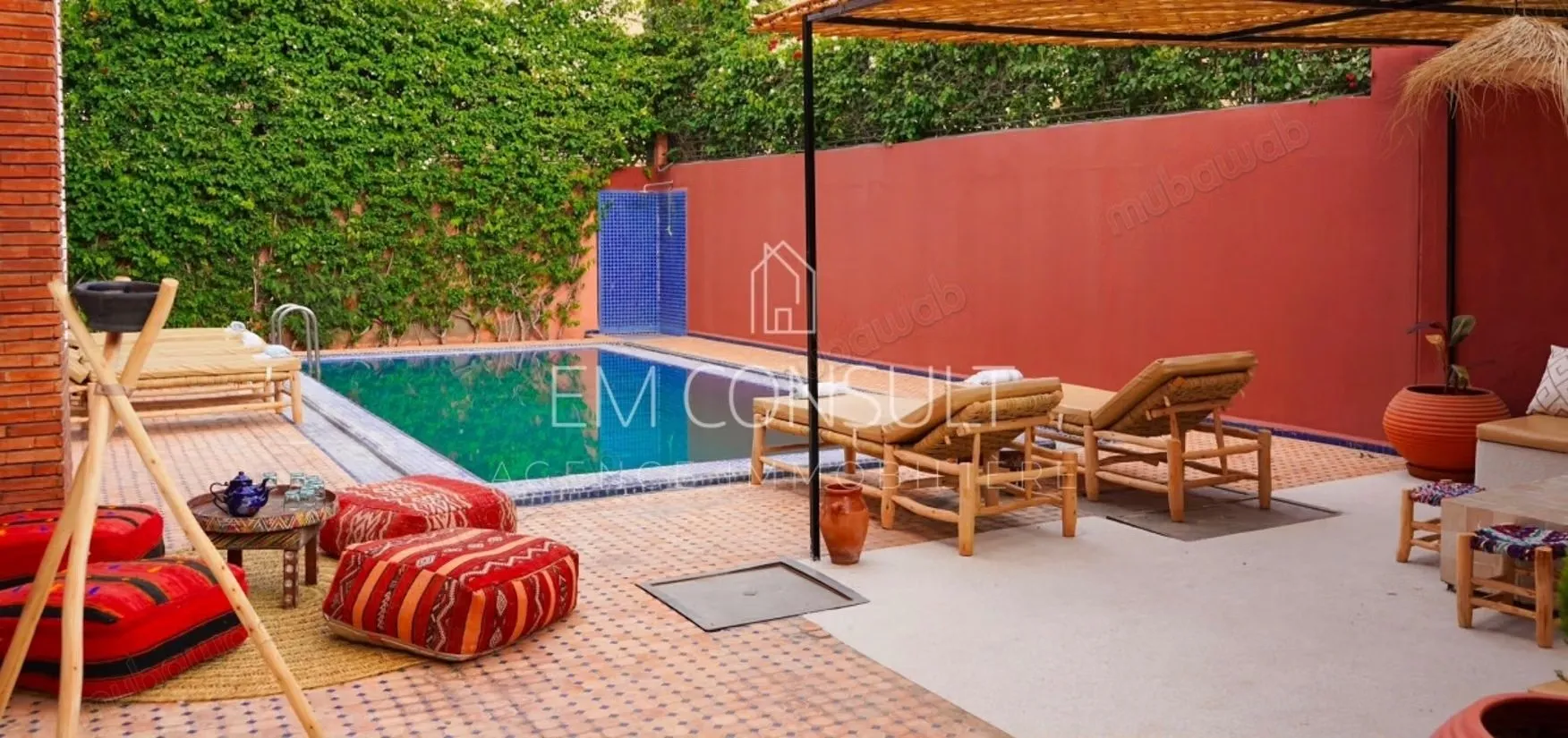A louer villa 6 chambres targa - مراكش