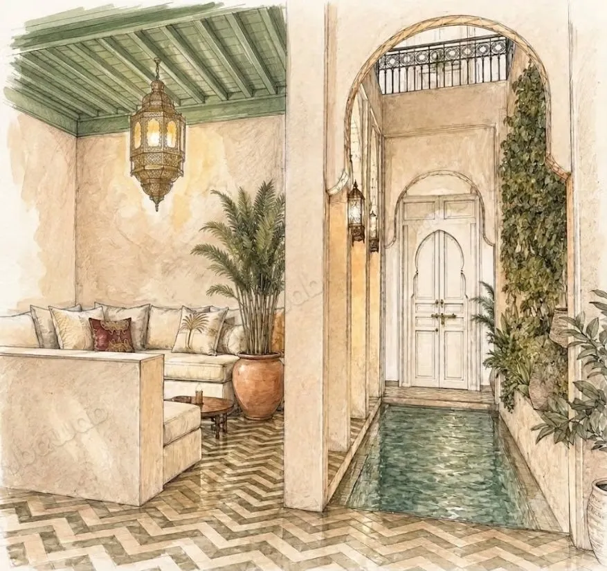Vente d'un superbe riad 4 chambres avec piscine - مراكش