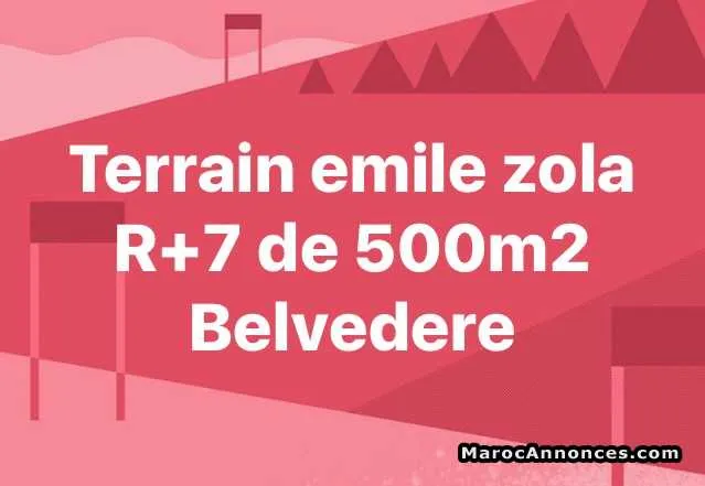 Terrain  de 500 m2 قطع - الدار البيضاء