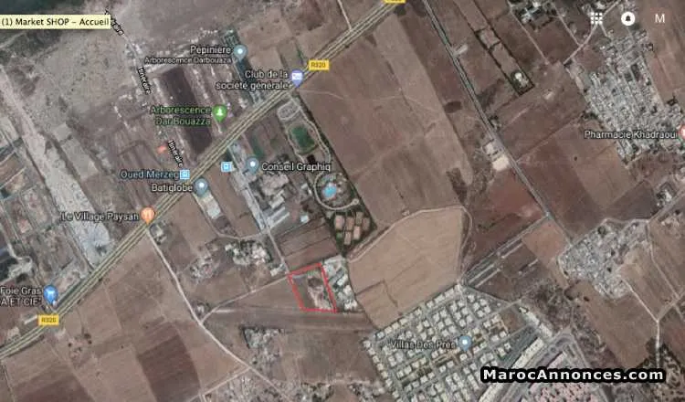 Terrain route dar bouazza - الدار البيضاء