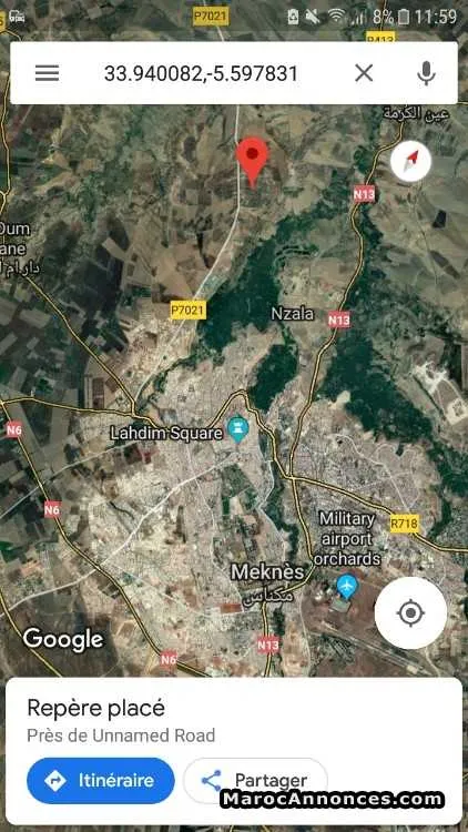 Terrain de 100 a 1000m2 - مكناس