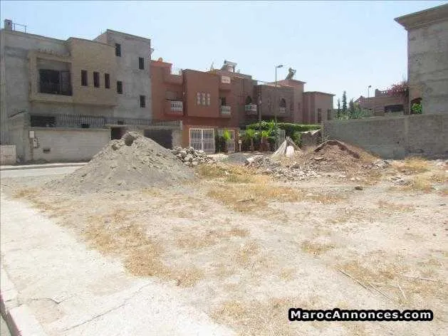 Vente terrain villa   2 facades  a targa - مراكش