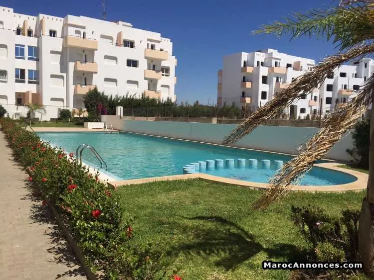 Appartement avec piscine à la plage de achakar - طنجة