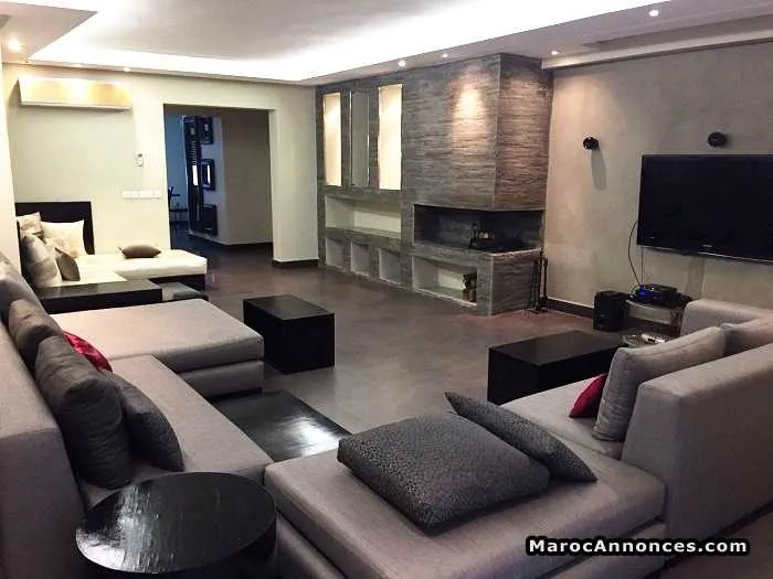 Appartement 160 m² meublé à louer, racine,casa - الدار البيضاء
