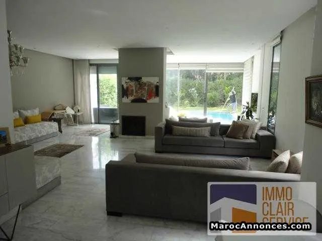 Location villa meubl2 quartier bouskoura - الدار البيضاء