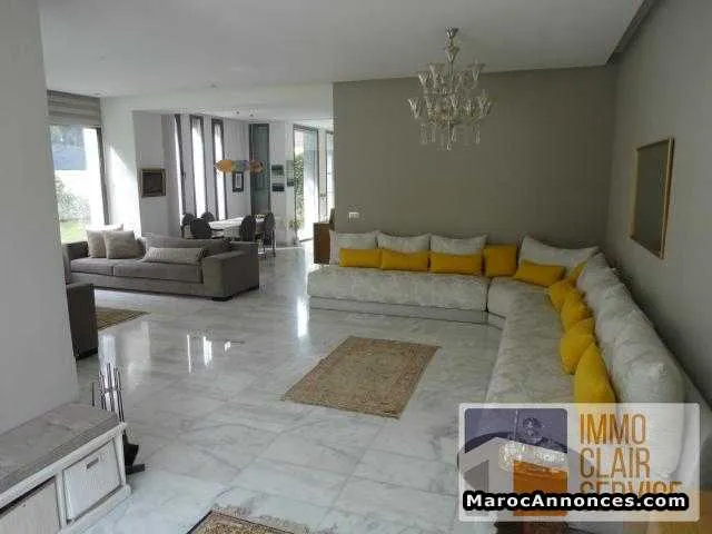 Location villa meubl2 quartier bouskoura - الدار البيضاء (3)