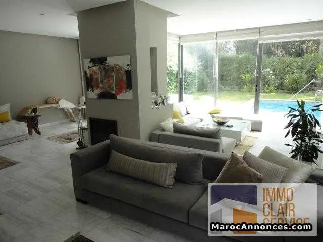 Location villa meubl2 quartier bouskoura - الدار البيضاء (2)