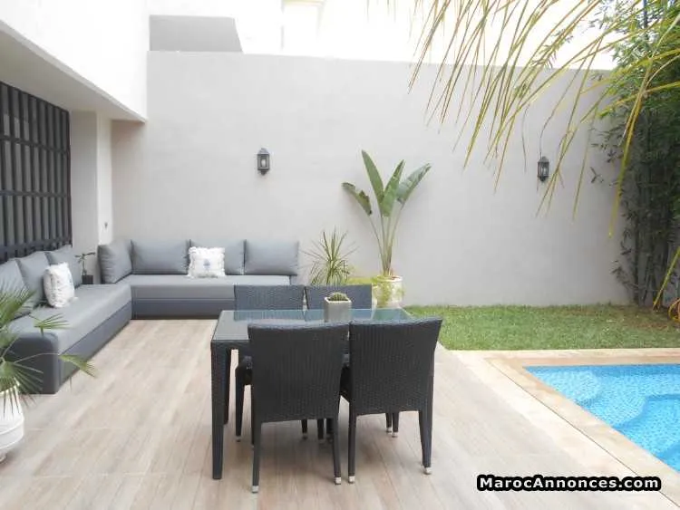 Villa meublée en location à rabat hayriad - الرباط