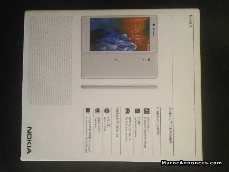 Nokia 3 neuf - الدار البيضاء