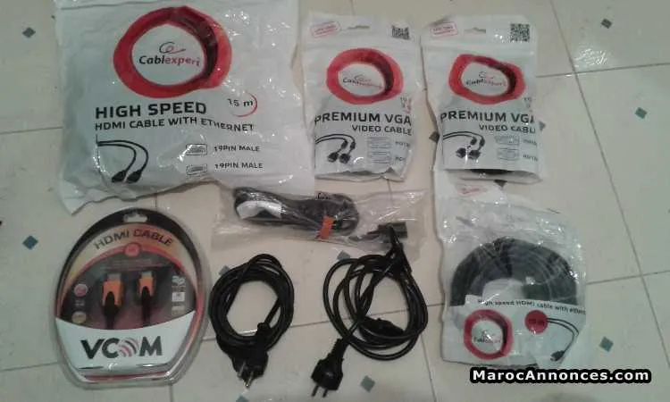 Lot de vable vga et hdmi neuf - الدار البيضاء