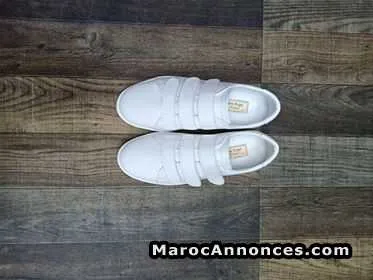Sneakers velcro full white/black - الدار البيضاء