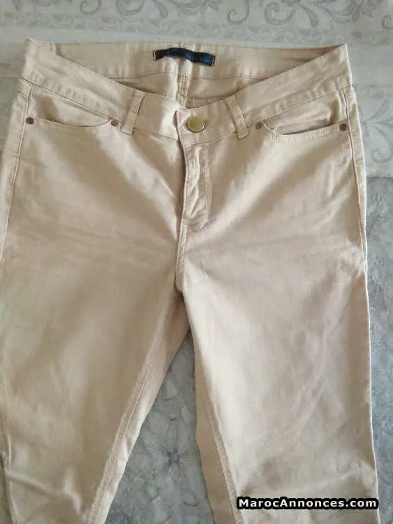 Pantalon zara beige 38 - الرباط (3)